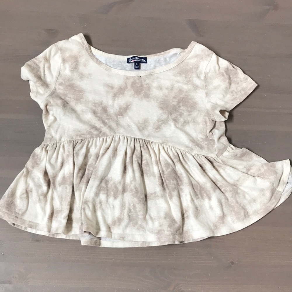 Freshman tide dye beige shirt Size Large
